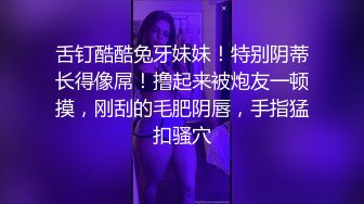 舌钉酷酷兔牙妹妹！特别阴蒂长得像屌！撸起来被炮友一顿摸，刚刮的毛肥阴唇，手指猛扣骚穴